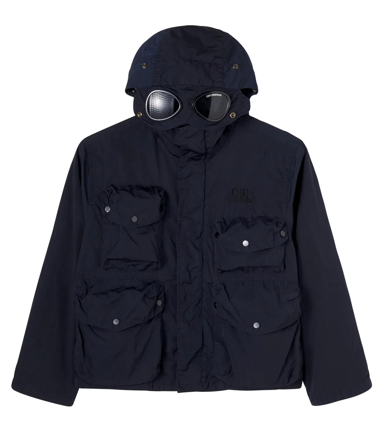 Легкая куртка с капюшоном Chrome-R Goggle field C.P. Company Kids, синий