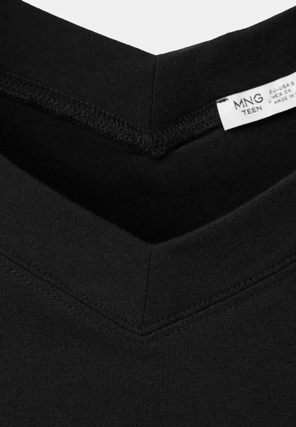 Подростковая - базовая футболка Mango Kids, Black — фото 2