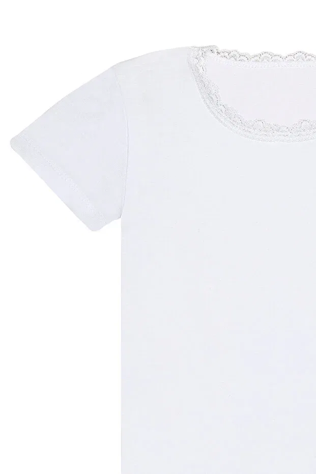 Детский комплект футболок для девочек Özkan Underwear, White — фото 4