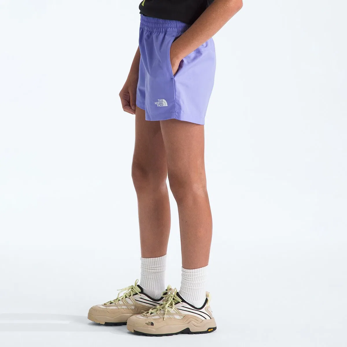 Детские шорты для мальчиков с технологией быстрой сушки The North Face, Periwinkle Glow Logo Weather Topo Phantom Print — фото 4