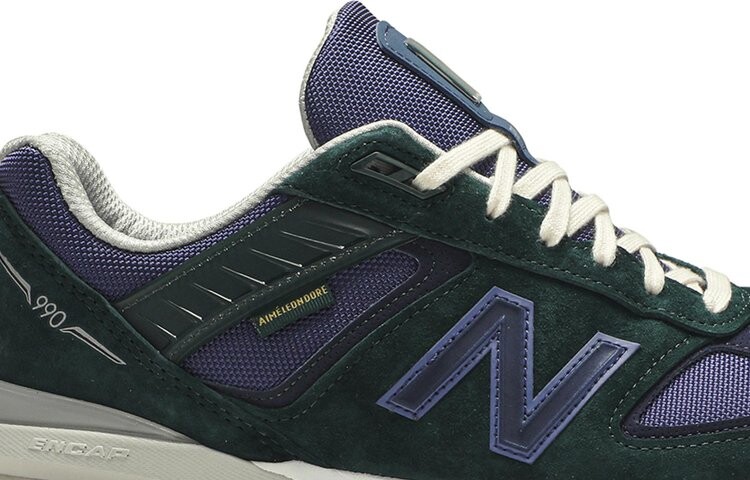 Кроссовки New Balance Aimé Leon Dore x 990v5 Made In USA 'Heritage Meets Contemporary', зеленый — фото 3