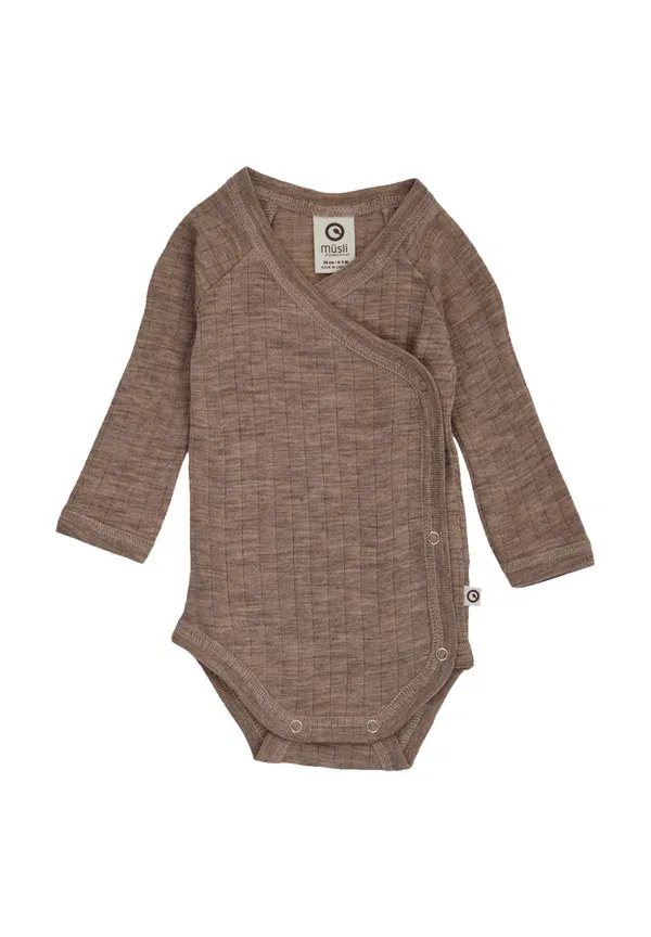 Боди из шерсти Langarm Musli By Green Cotton, Balsam Melange