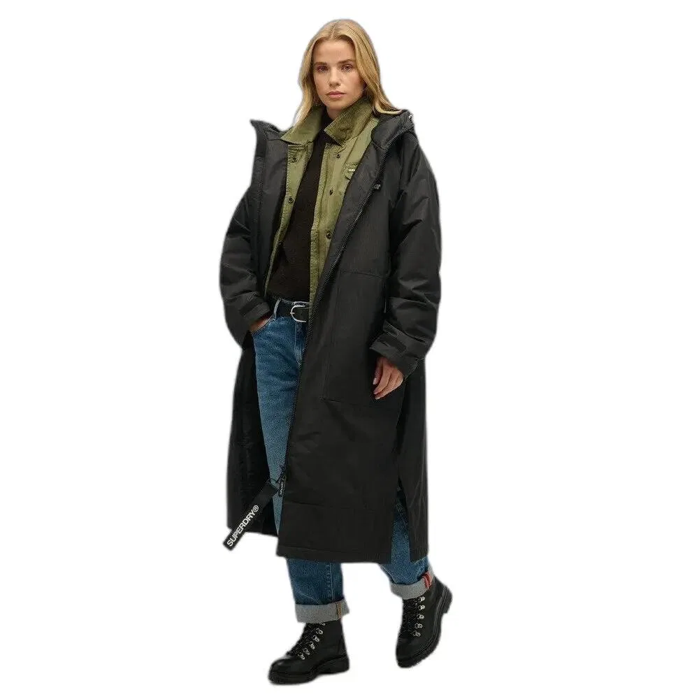 Женская ветровка с капюшоном Superdry, Schwarz — фото 3