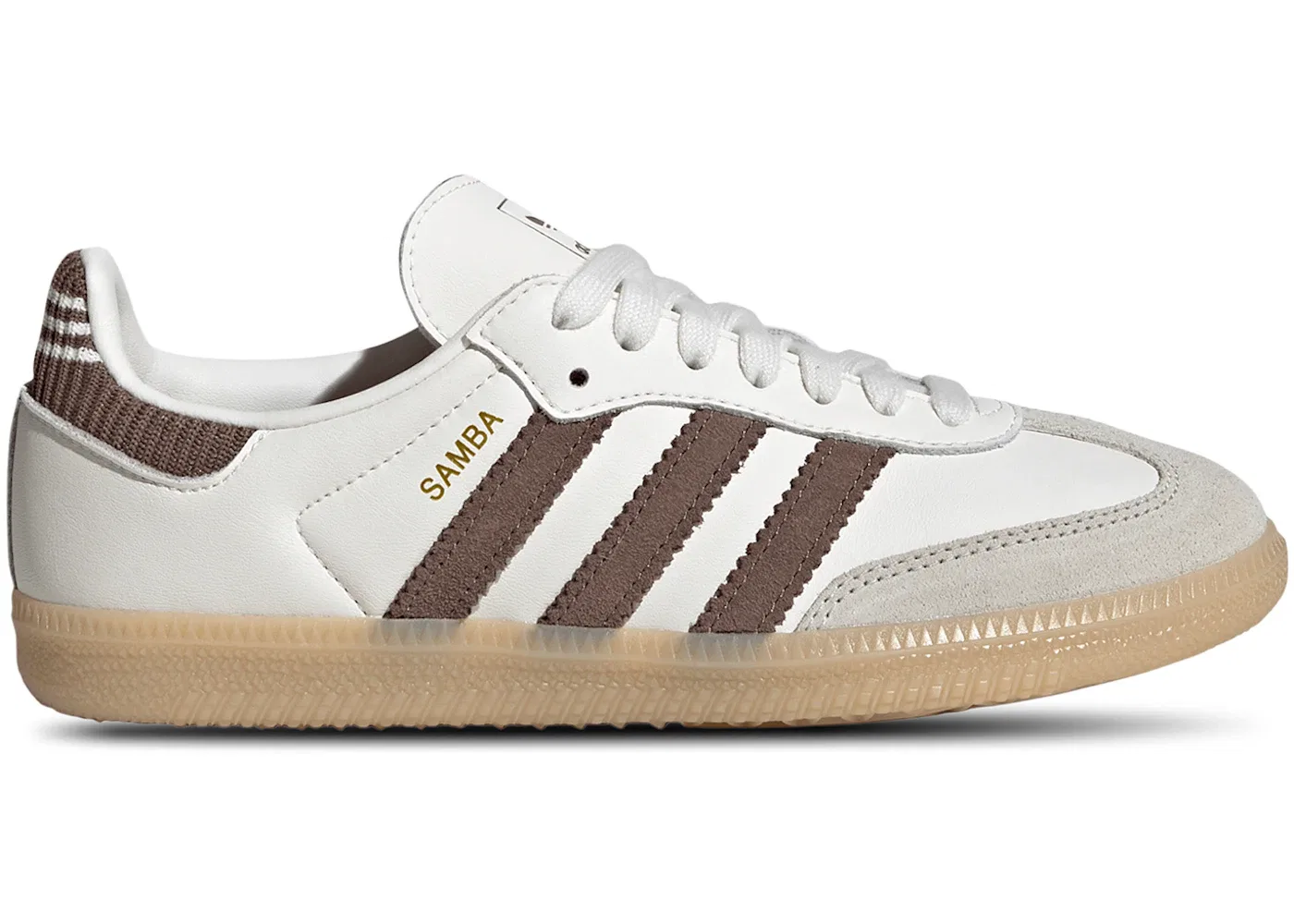 Детские кроссовки Lifestyle с замшевыми вставками Adidas Samba OG, Cloud White/Earth Strata/Gum
