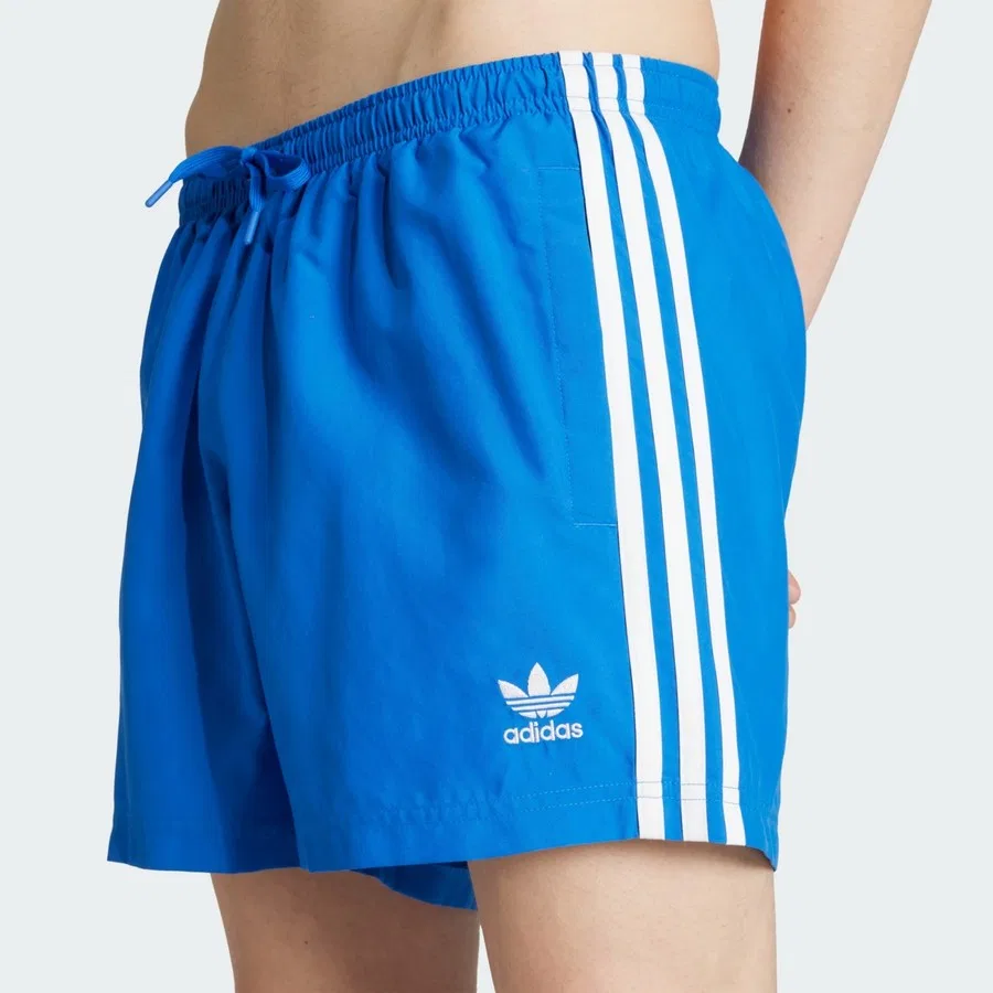 Плавки спортивные с принтом Adicolor 3-Stripes adidas Originals, Черный — фото 4