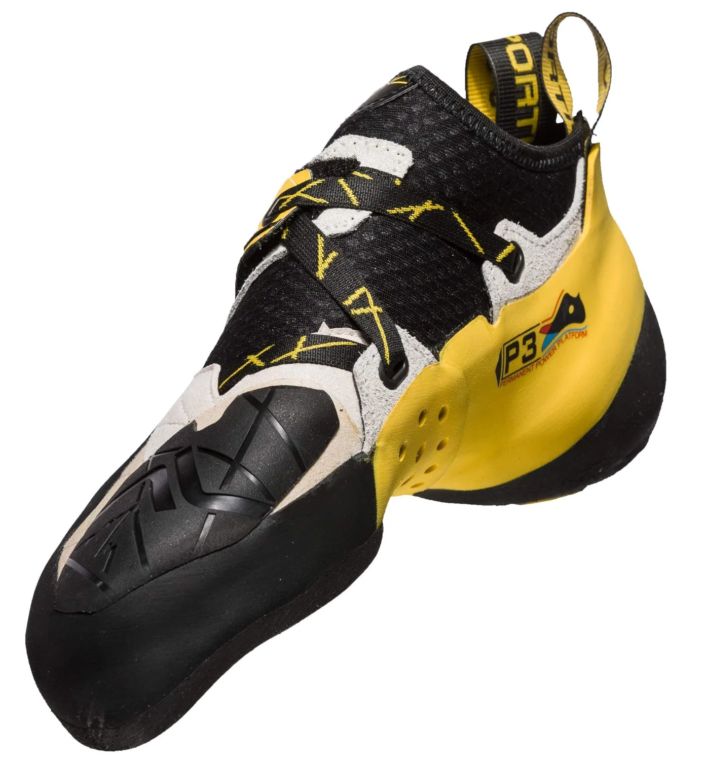 Детские скальные туфли для мальчиков и девочек Solution White/Yellow La Sportiva, Multicoloured White Yellow 000 — фото 3