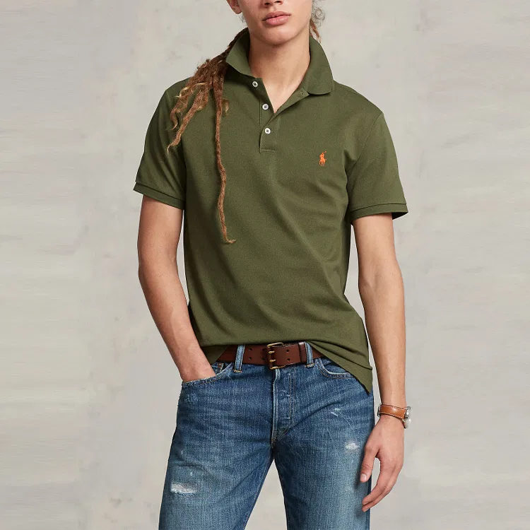 Мужское поло Army Green Polo Ralph Lauren — фото 4