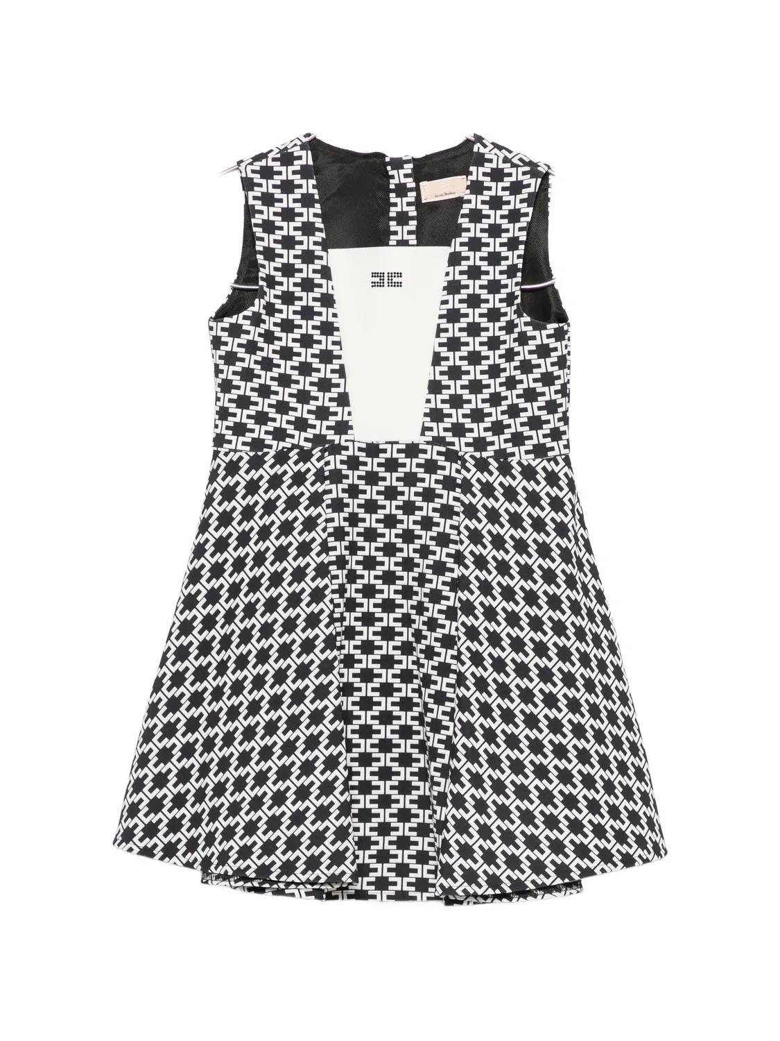 Платье без рукавов с монограммой Elisabetta Franchi Kids, черный