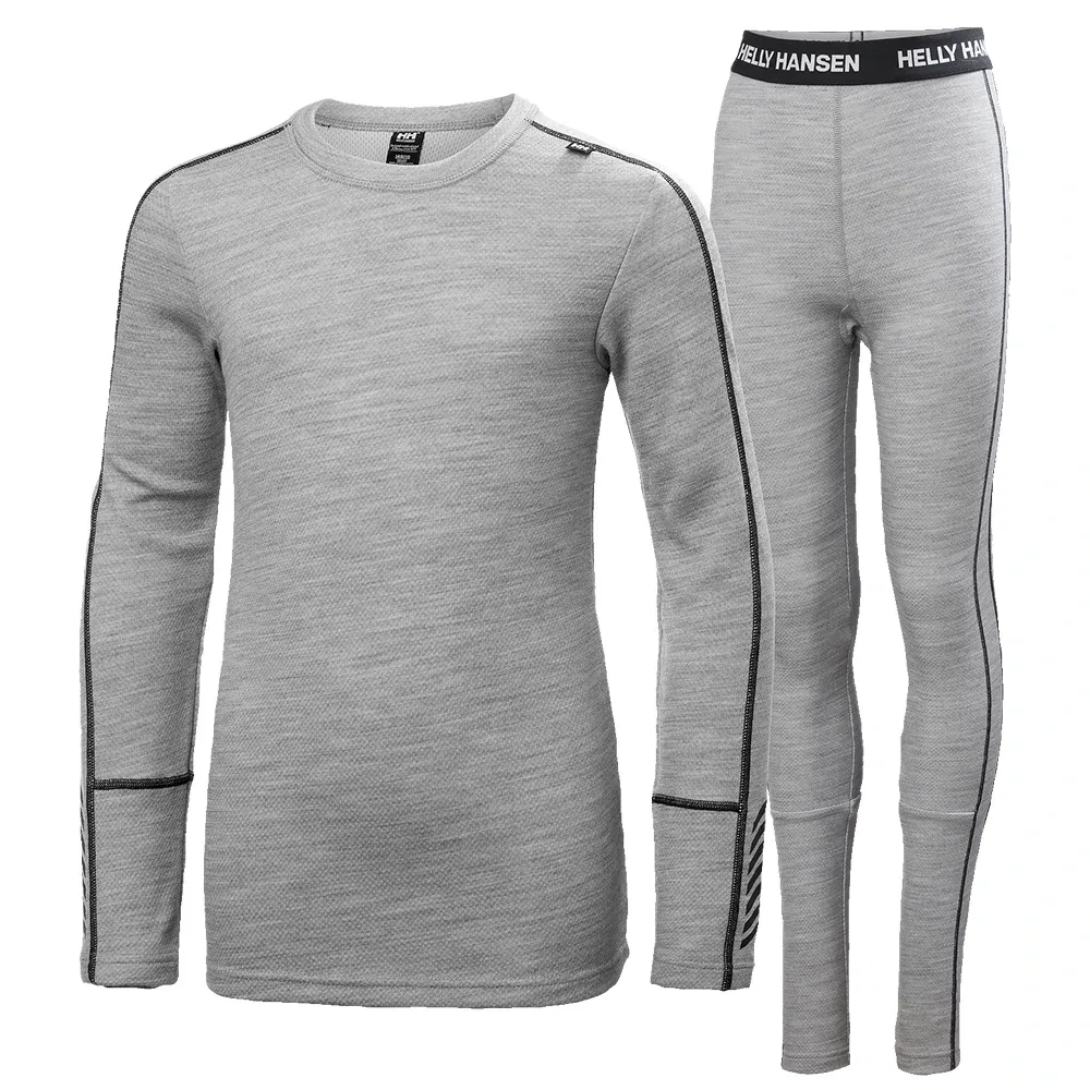 Комплект термобелья из мериносовой шерсти Lifa Merino Midweight Helly Hansen, Grey Melange