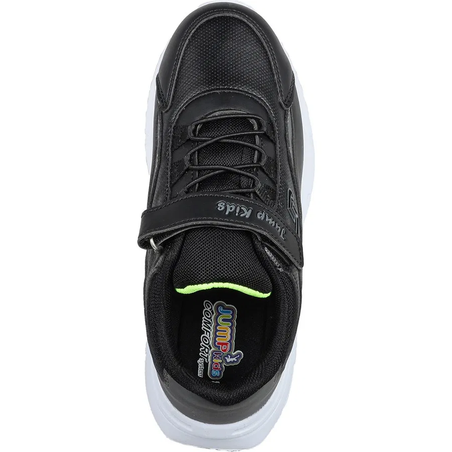 Детские кроссовки с оригинальным дизайном Jump, Черный/Неоновый зеленый — фото 3
