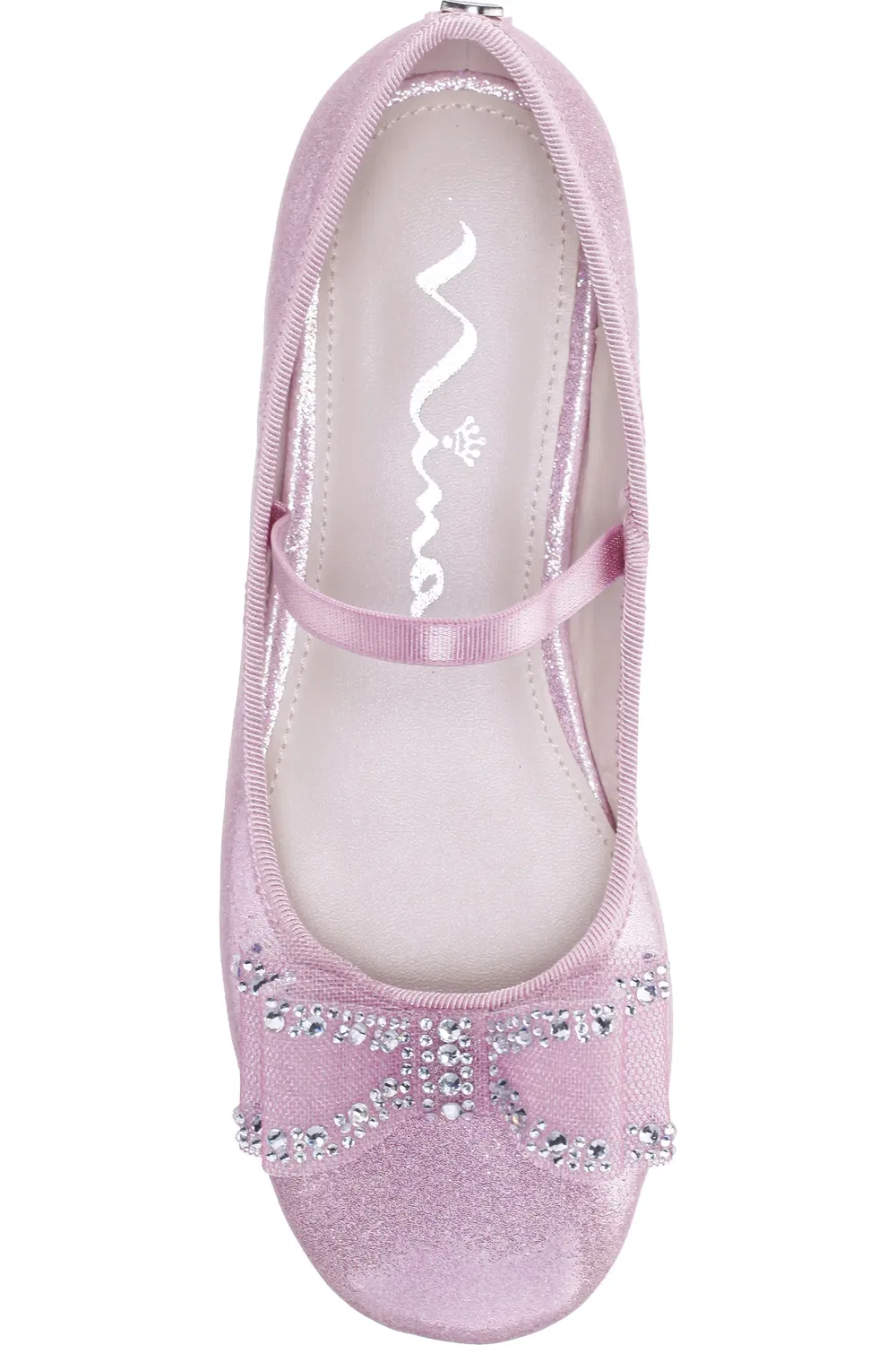 Туфли балетки детские с бантом Sidnee Nina, Pink Shimmer — фото 4