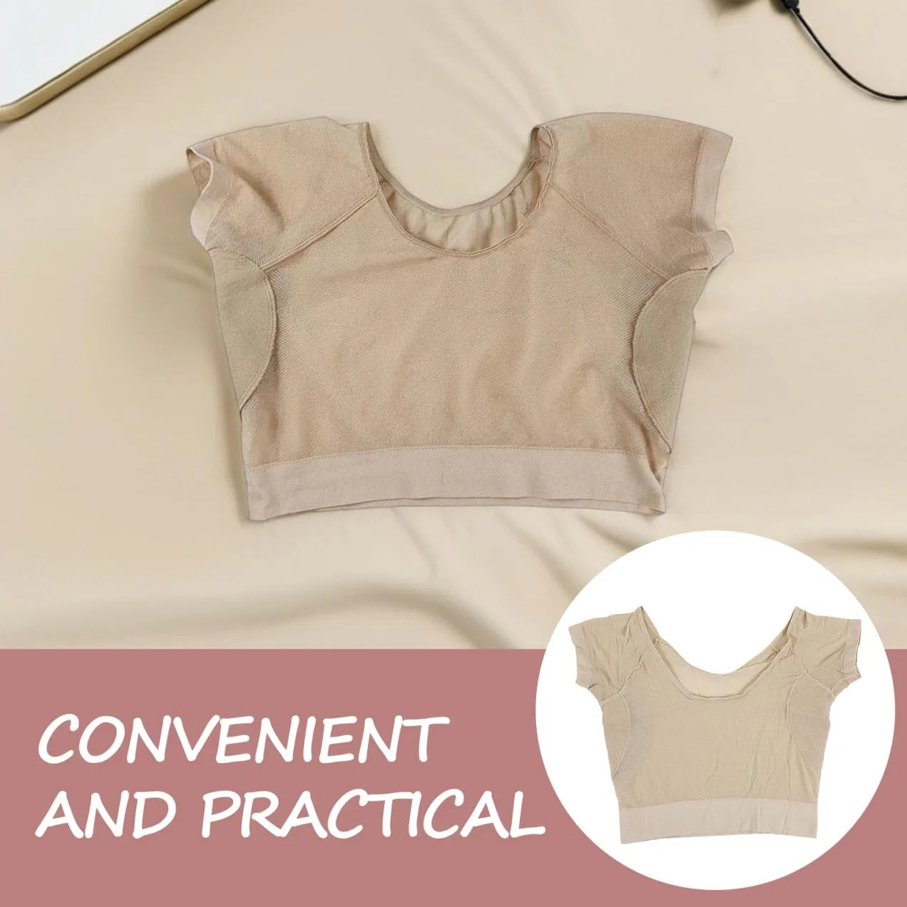Упаковка 5 подмышечных вкладышей для одежды, Khaki, WRITWAA — фото 4