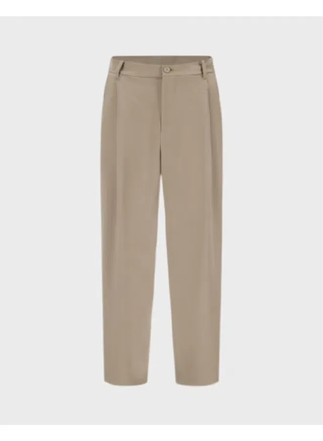 Брюки прямые со складками Zara, темно-хаки