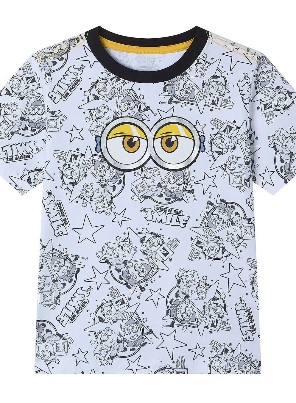 Футболка с принтом Minions Fun Grid Giordano, белый