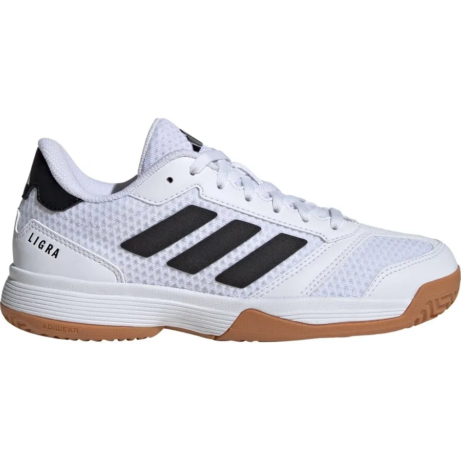 Детские кроссовки для зала с синтетическим верхом adidas Performance Ligra 8, Бело-черный — фото 2
