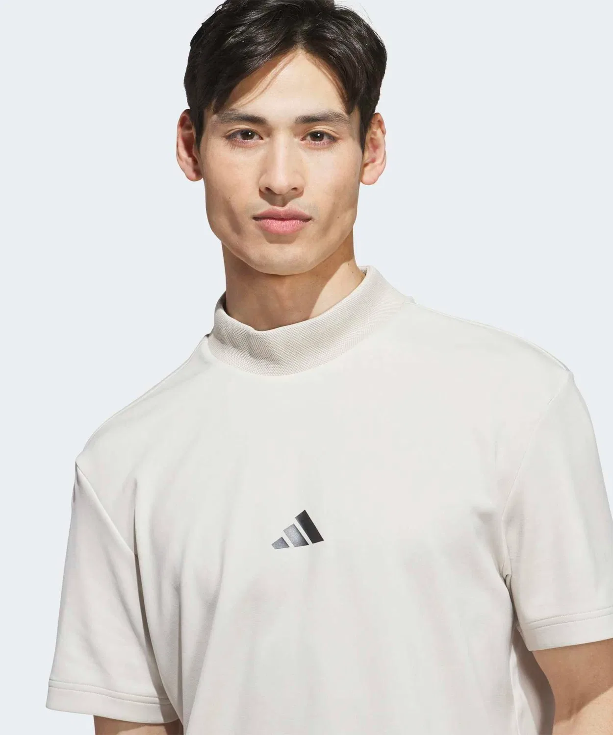 Мужская хлопковая футболка-поло с коротким рукавом Adidas Golf, Cream — фото 3