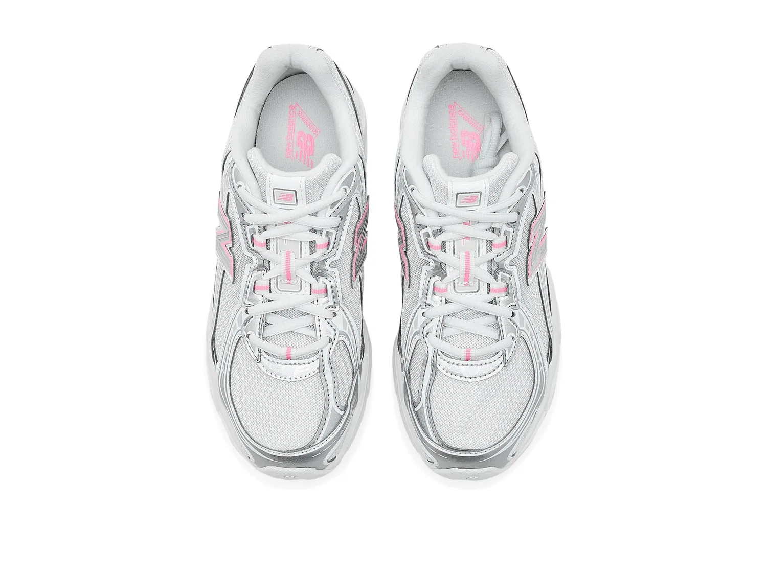 Кроссовки 740 Lace (для маленьких и больших детей) New Balance Kids, Silver Metallic/Signal Pink — фото 3
