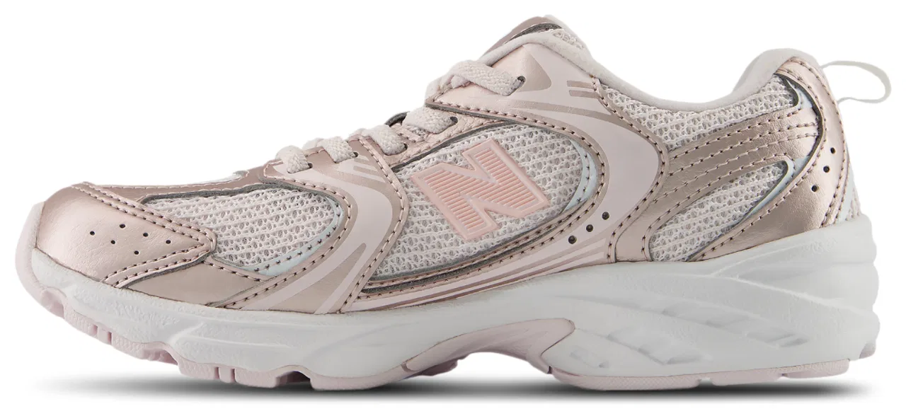 Детские кроссовки для девочек с шнуровкой-резинкой New Balance 530, Pink Pink — фото 2