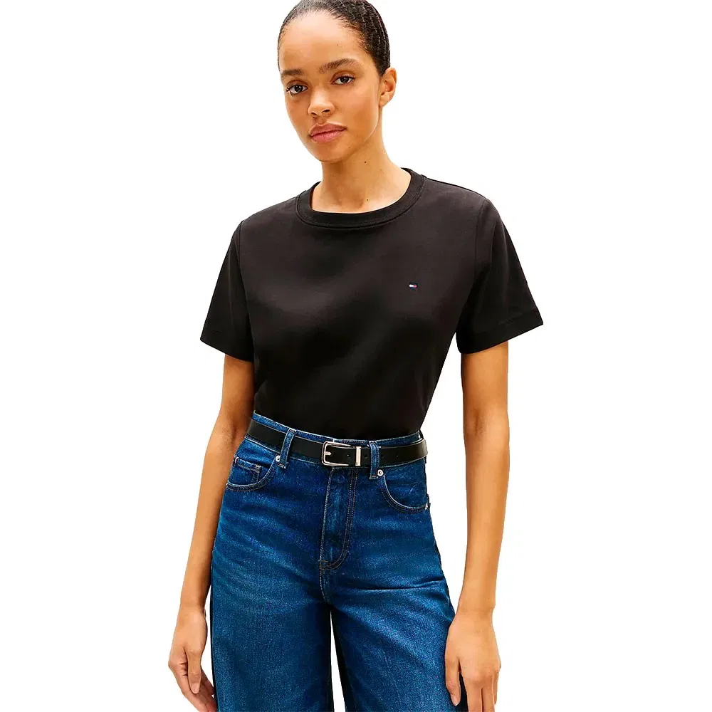 Женская футболка с коротким рукавом Interlock Boxy Fit Tommy hilfiger, Black