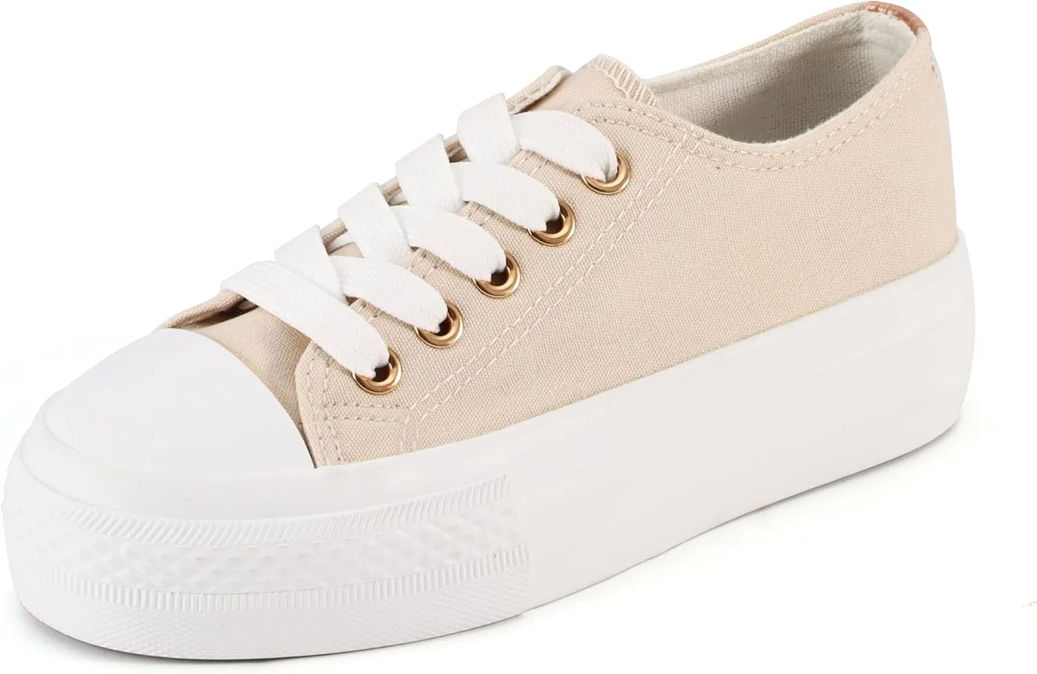 Детские кеды на платформе со шнуровкой для девочек JUDIS, Beige