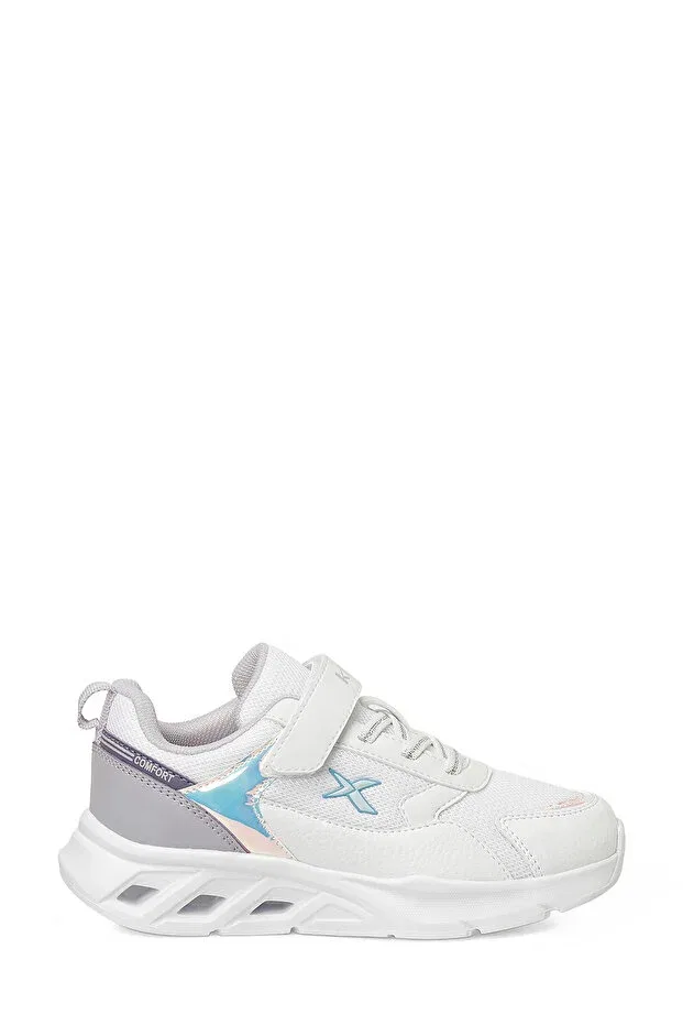 Детские спортивные туфли для девочек с липучкой Kinetix, White