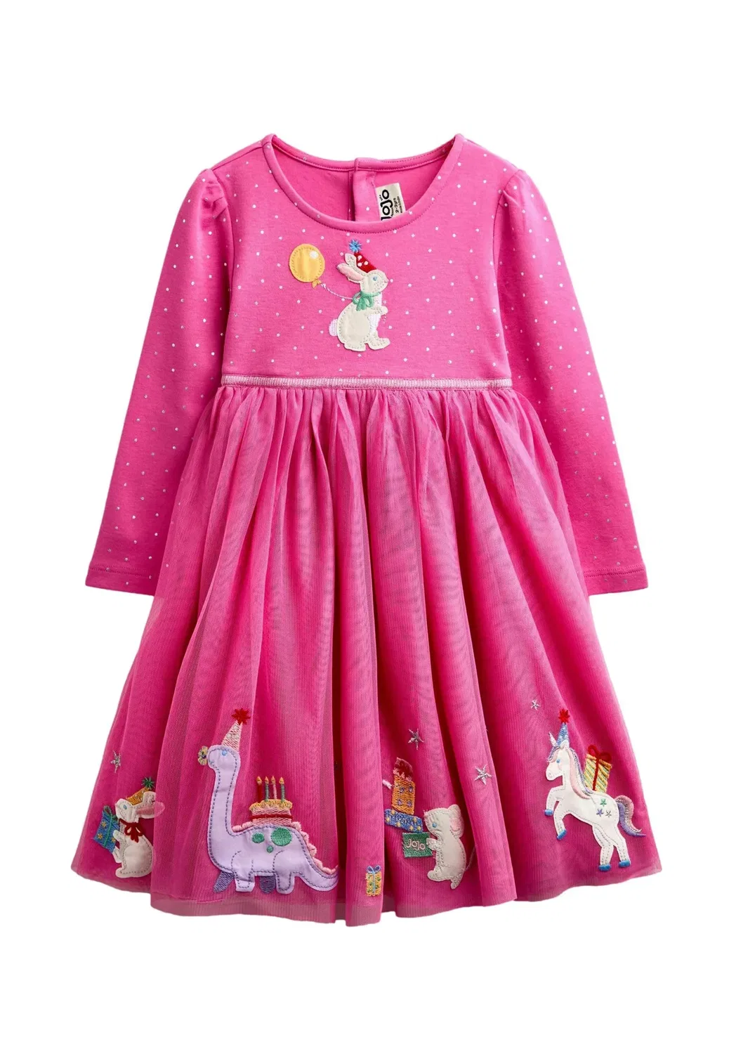 Платье из тюля - трикотажное платье Jojo Maman Bébé, Pink Party Friends
