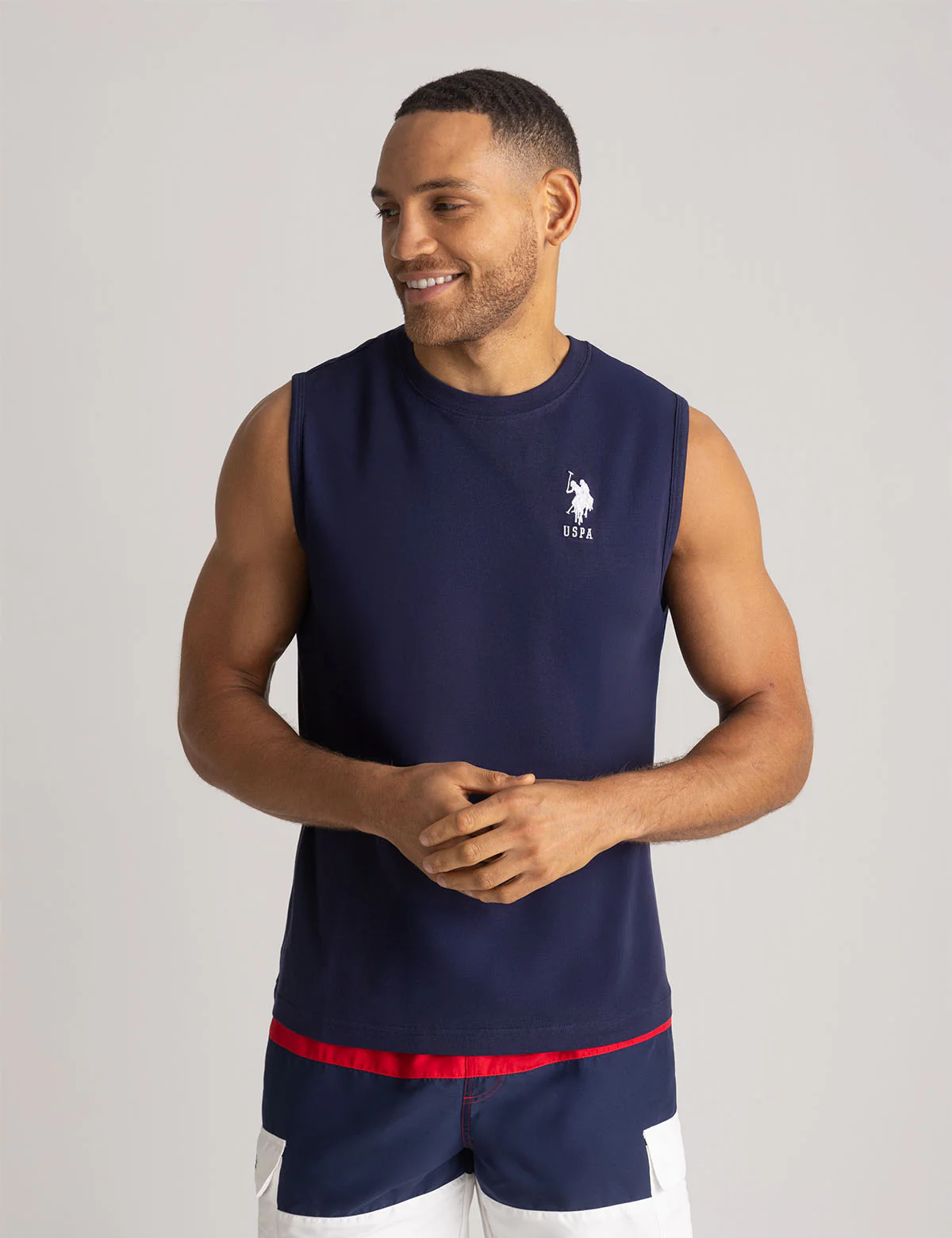 

Майка U.S. Polo Assn Solid Logo Muscle, темно-синий
