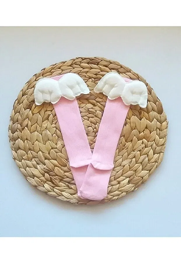 Детские носки для девочек с принтом Angel Wings Asa Bebek Çocuk, Pink