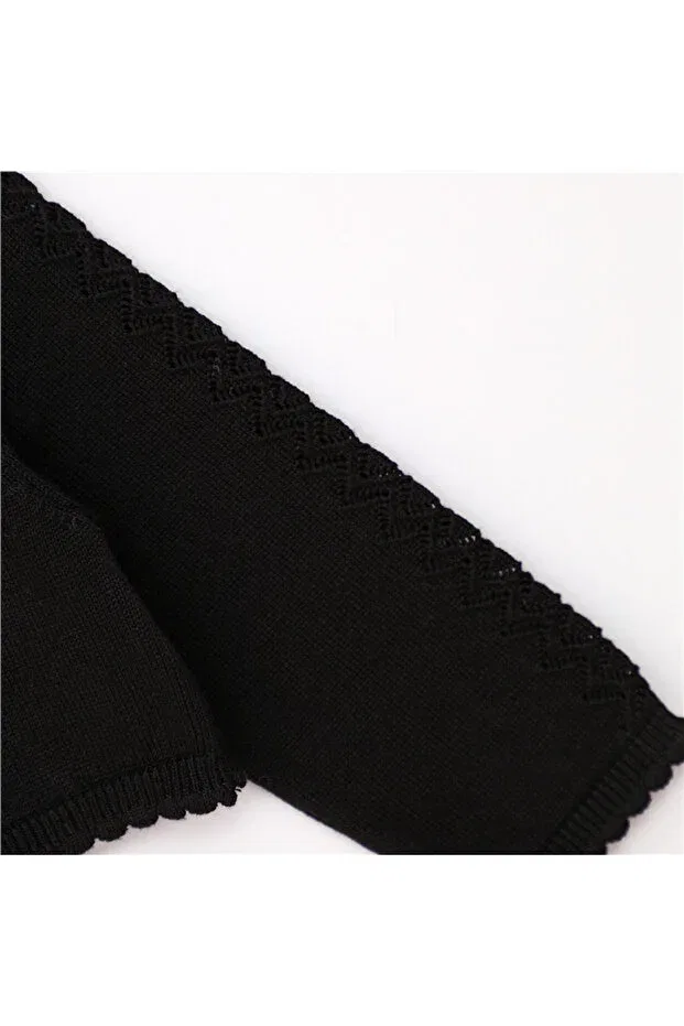 Детский вязаное укороченное кардиган для девочек Wanex, Black — фото 3