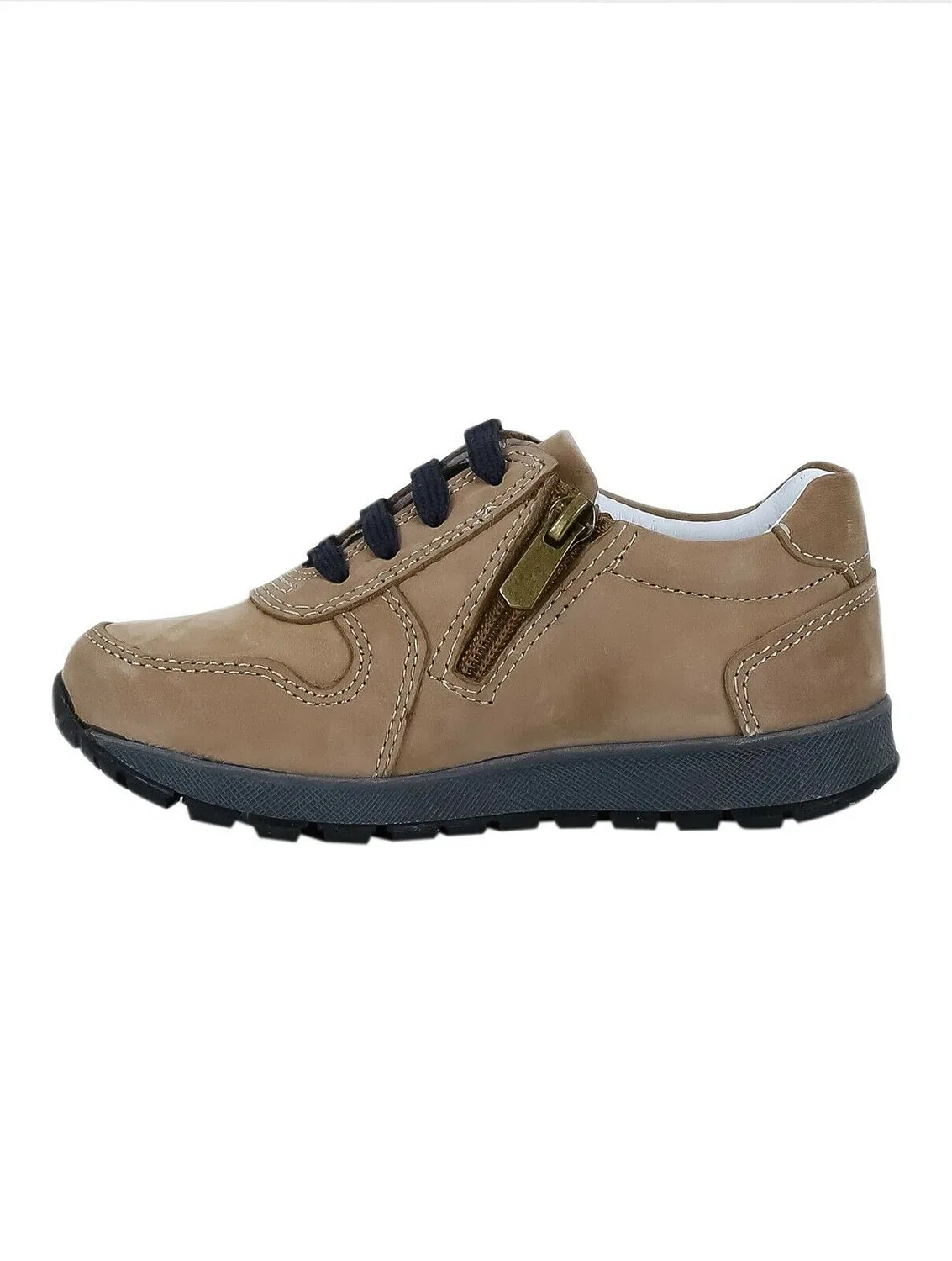 Детские ботинки для мальчиков с боковой молнией SIRRI, Nubuck Brown — фото 2