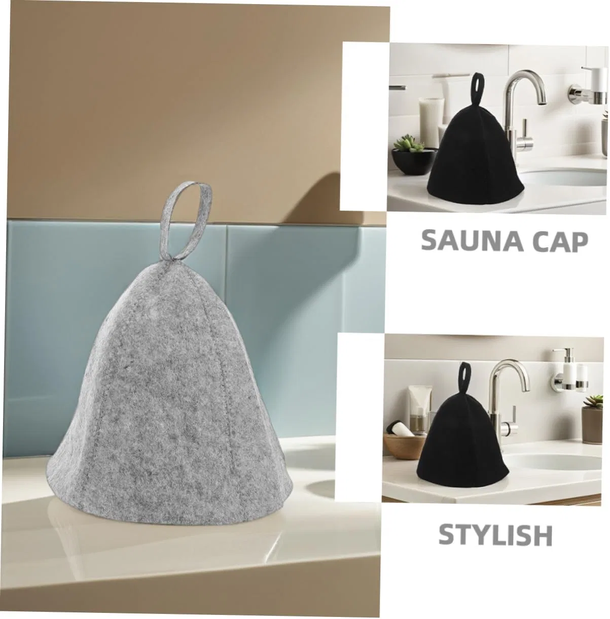 Шапочка для душа 3 штуки Healeved, Felt cloth, 34x30x0.4 см — фото 3