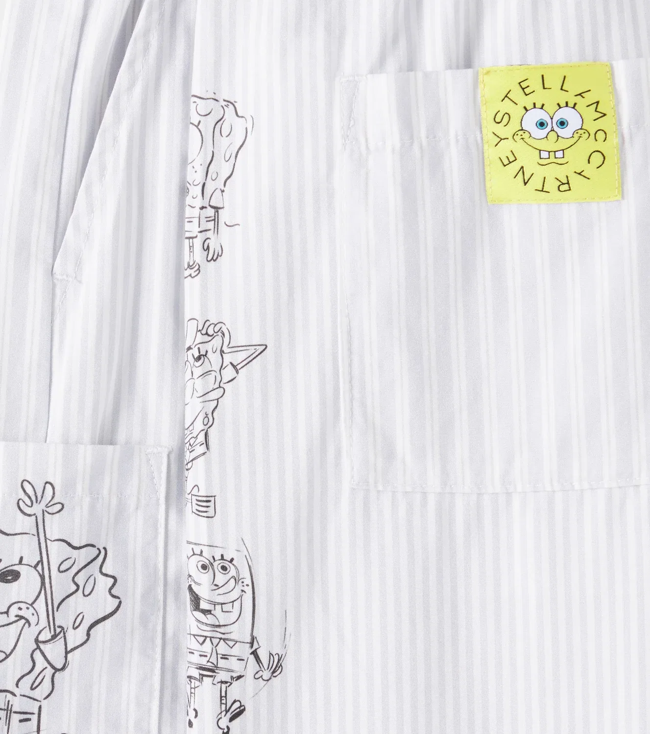 Шорты хлопковые с принтом Stella Mccartney Kids, белый — фото 2