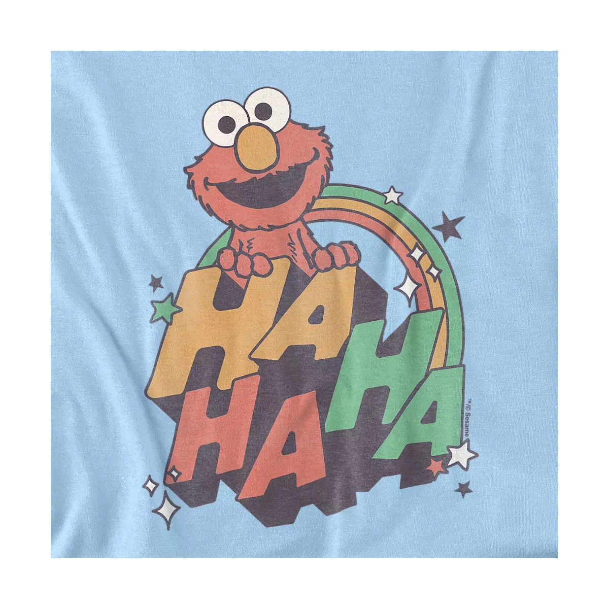 Детское боди для мальчиков с коротким рукавом Tickle Me Elmo Ha Ha Ha Sesame Street, Light Blue — фото 2