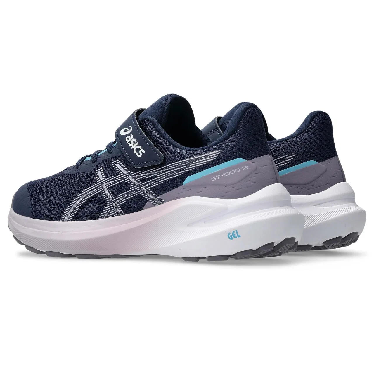 Детские кроссовки для мальчиков с амортизацией Gt-1000 13 Ps ASICS, Midnight Dusk Violet — фото 2