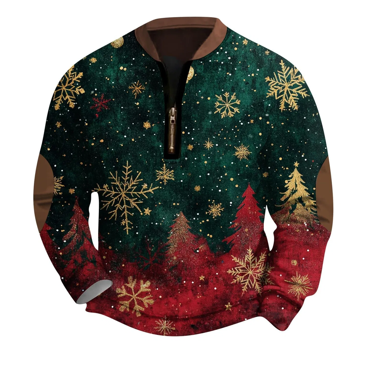 Мужской худи с капюшоном и длинным рукавом с флисовой подкладкой, Dark Green #5