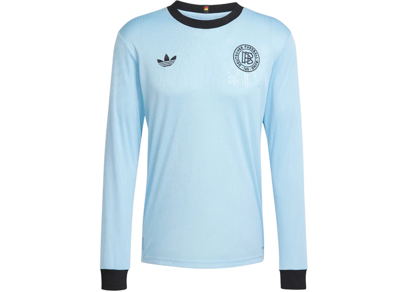 Мужская футболка с длинным рукавом Adidas Germany Anniversary Long Sleeve Jersey, Clear Blue Black