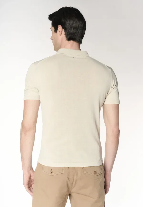 Поло из хлопка U.S. Polo Assn., Beige, бежевый — фото 3