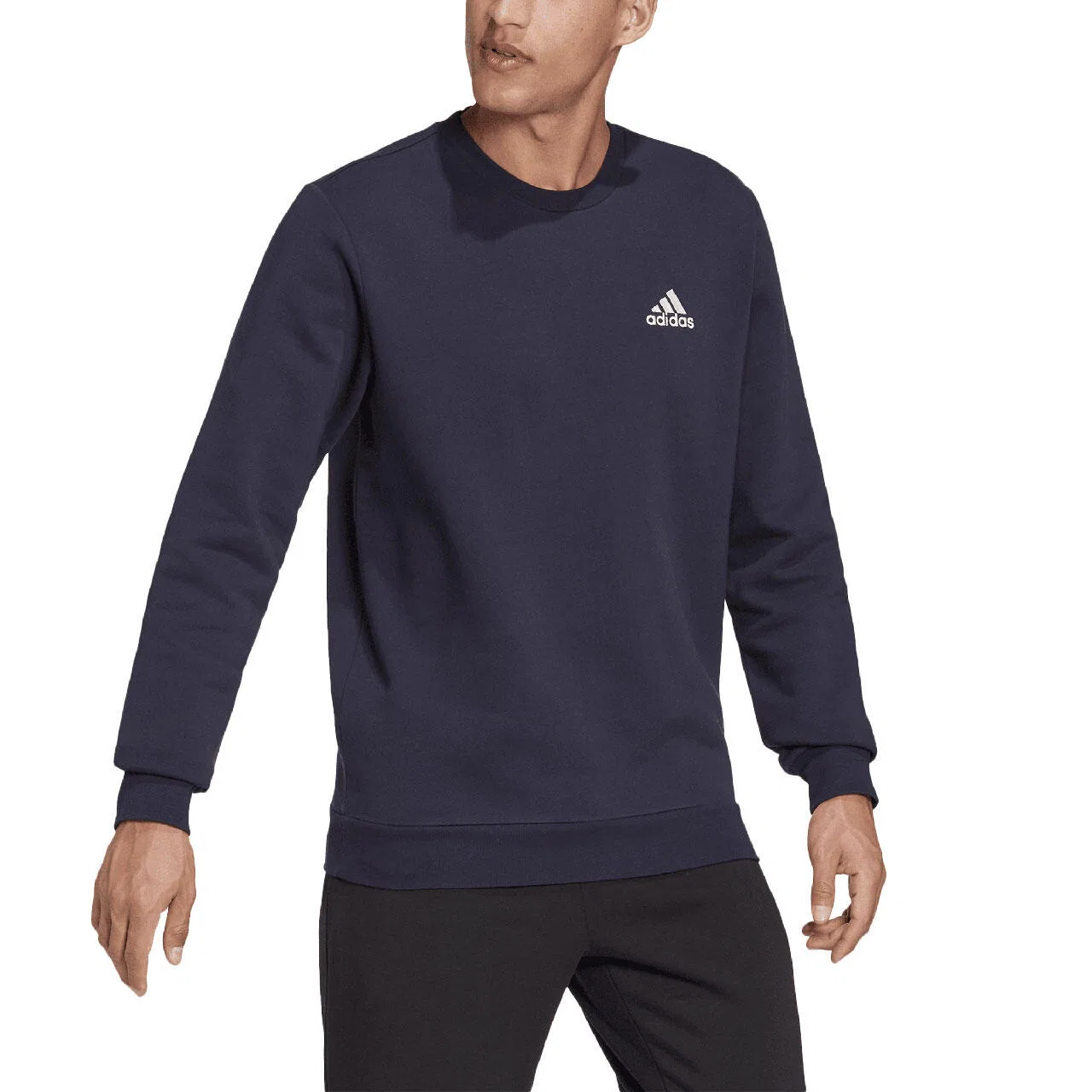Женское худи с длинным рукавом Essentials Fleece Sweatshirt Adidas, Petrolblau Weiss — фото 4