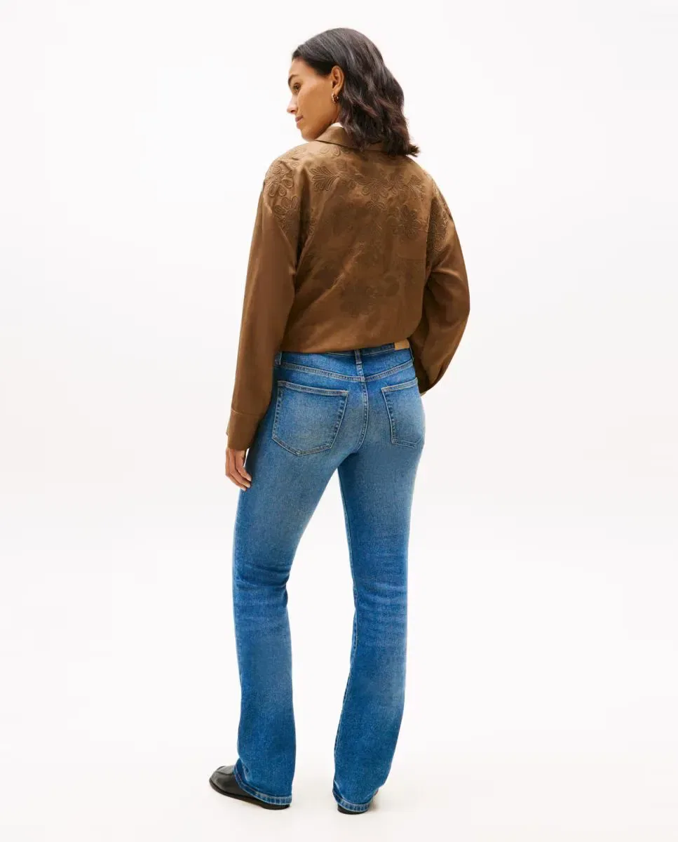 Женские джинсы-клеш из денима Tommy Hilfiger, Azul — фото 4