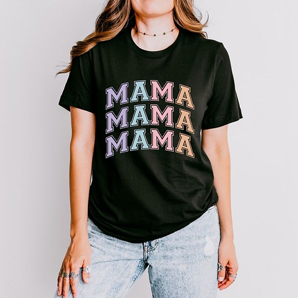 

Футболка Mama stacked curved colorful короткий рукав Simply Sage Market, Зеленый, Футболка Mama stacked curved colorful короткий рукав Simply Sage Market
