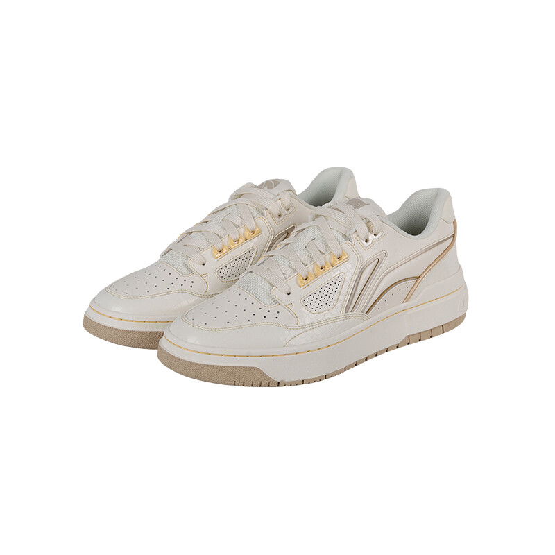 Кроссовки LINING Badfive Skateboarding Shoes Men Low-top White, цвет Off White — фото 3