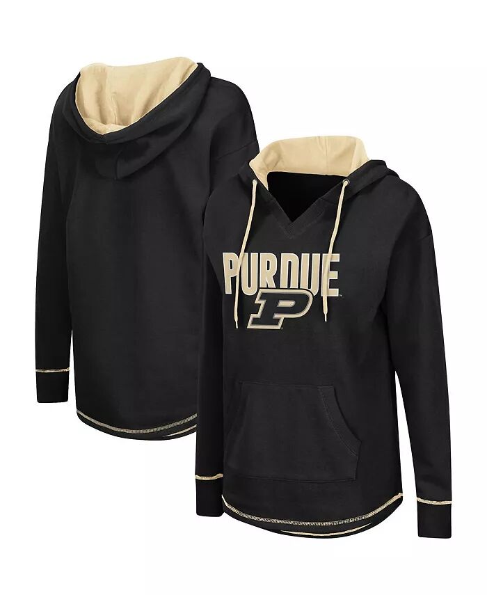 

Женская черная толстовка Purdue Boilermakers с капюшоном Colosseum