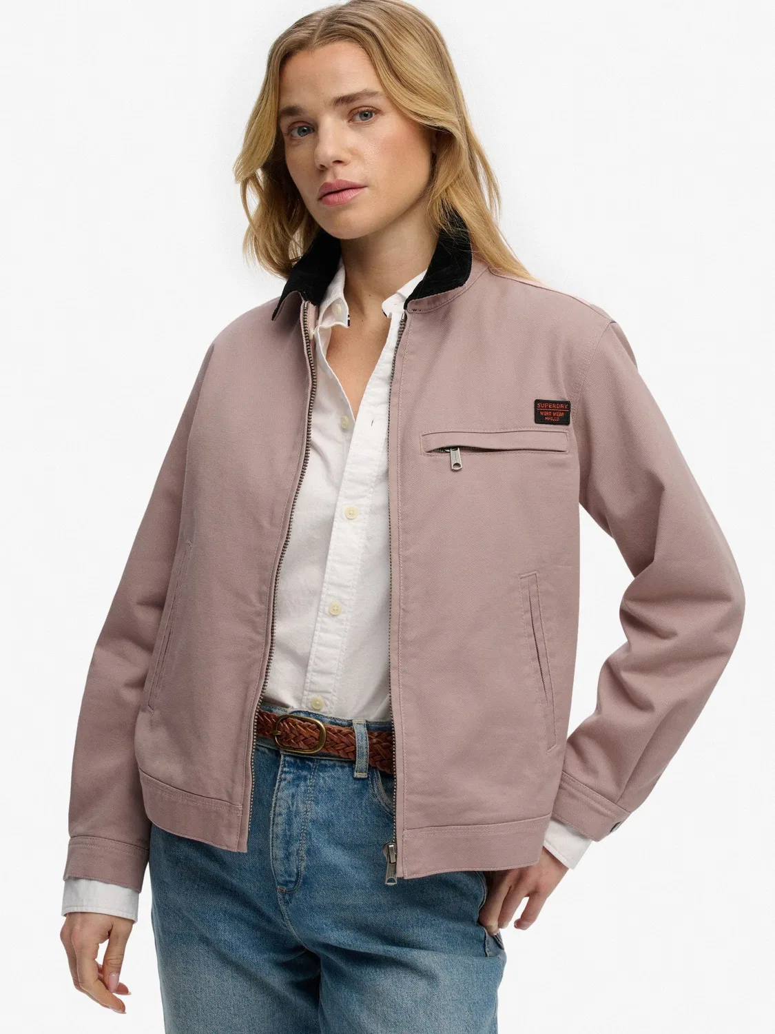 Куртка вельветовая Ranch Jacket Superdry, розовая