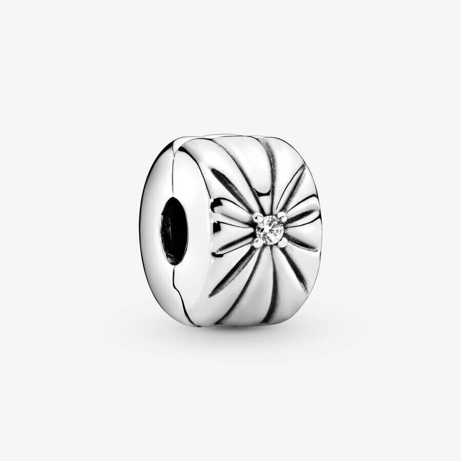 

Шарм-клипса Pandora Sparkling Sunburst, серебро/прозрачный