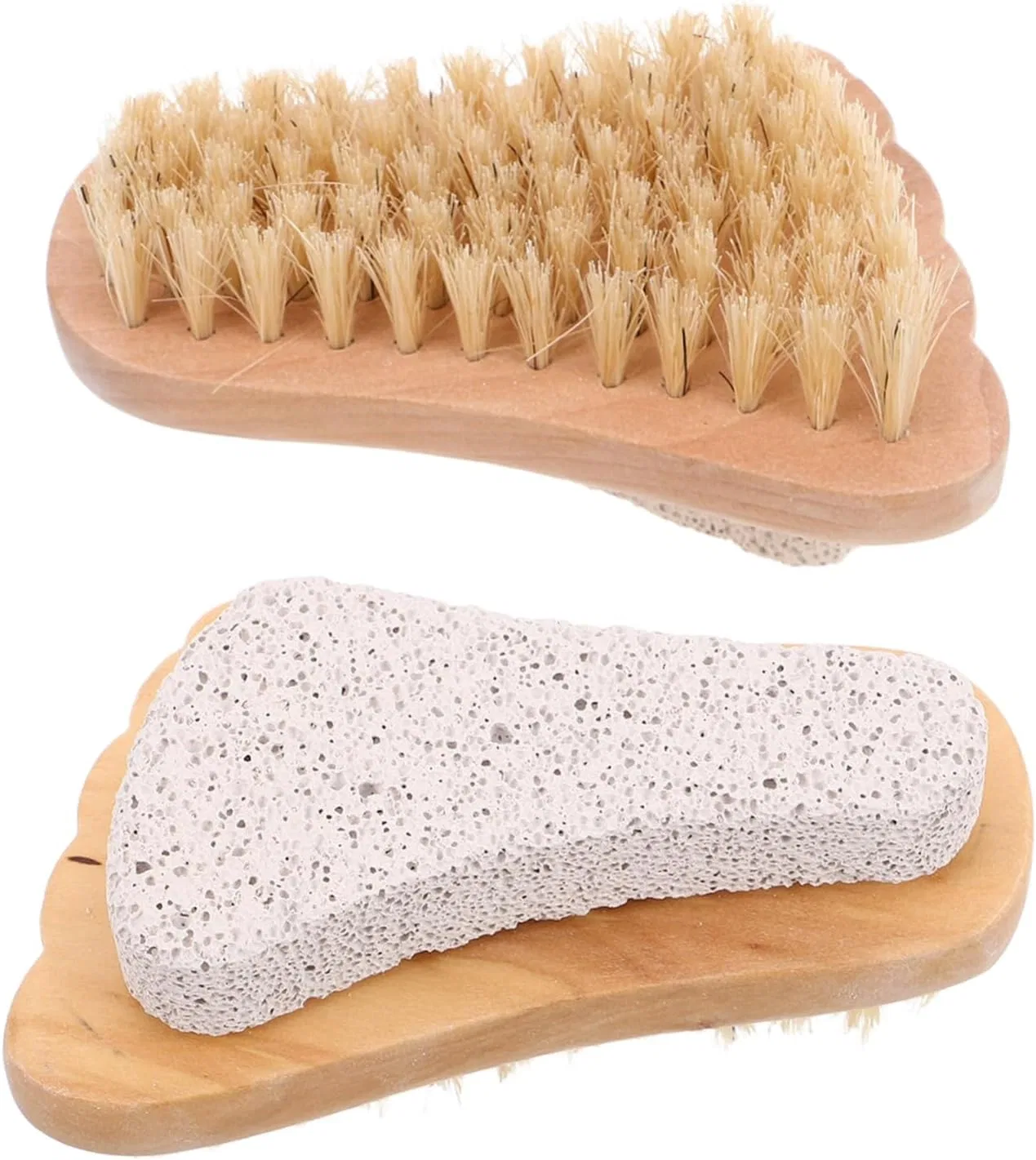 Щетка для ног с пемзой, 2 шт, FOYTOKI, Light Brown