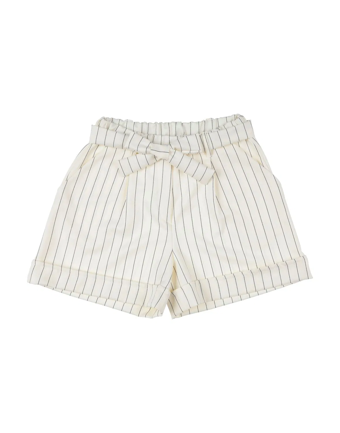 Детские шорты для девочек в полоску Miss Grant, кремовый