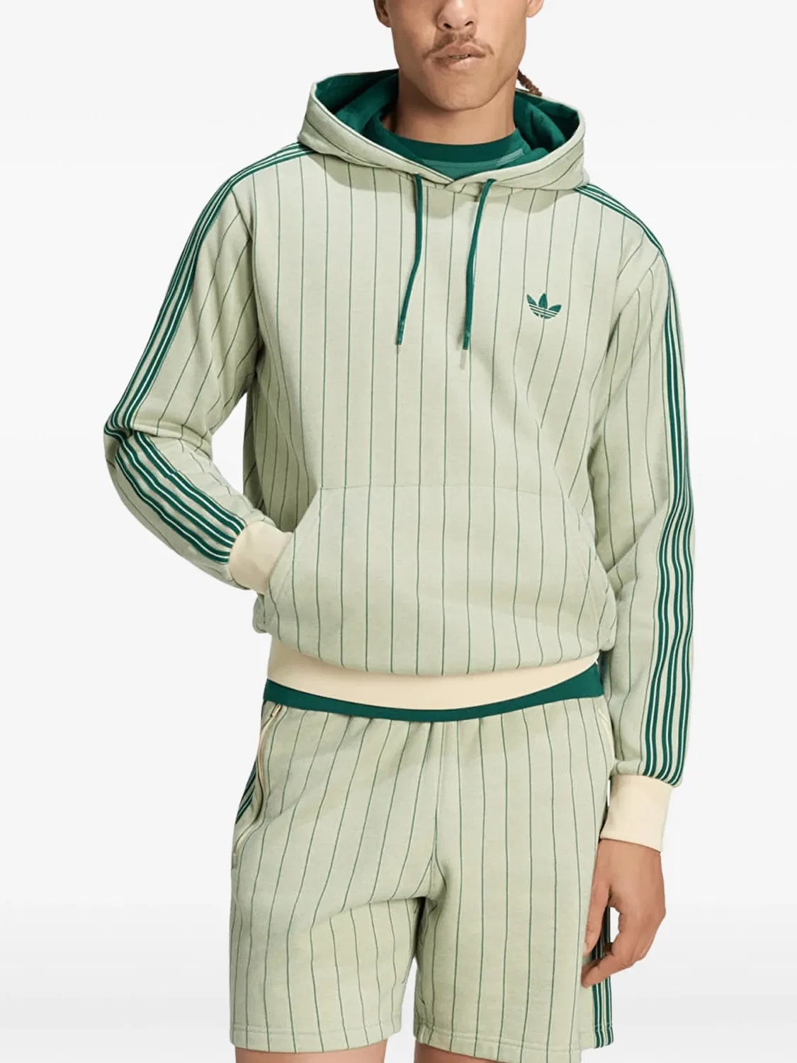 Худи в полоску Adidas, нейтральные цвета
