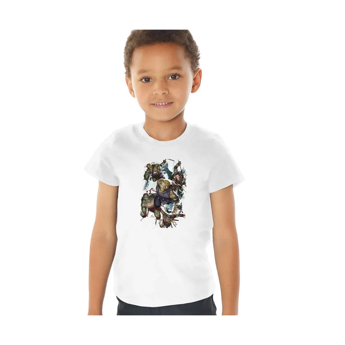 Детская футболка с принтом Teenage Mutant Ninja Turtles IDW Night Sky Cover, Teenage Mutant Ninja Turtles, White