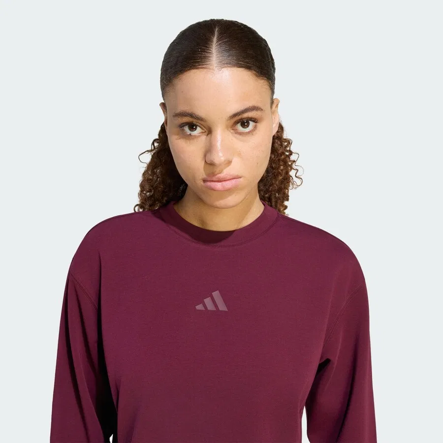 Спортивная толстовка ADIDAS PERFORMANCE «Designed For Training» винно-красного цвета — фото 3