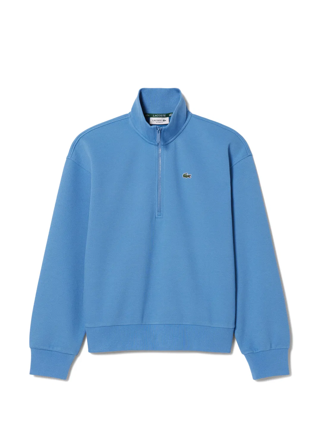 Свитшот женский Lacoste Mavi, Mavi-776, с логотипом крокодила, темно-синий
